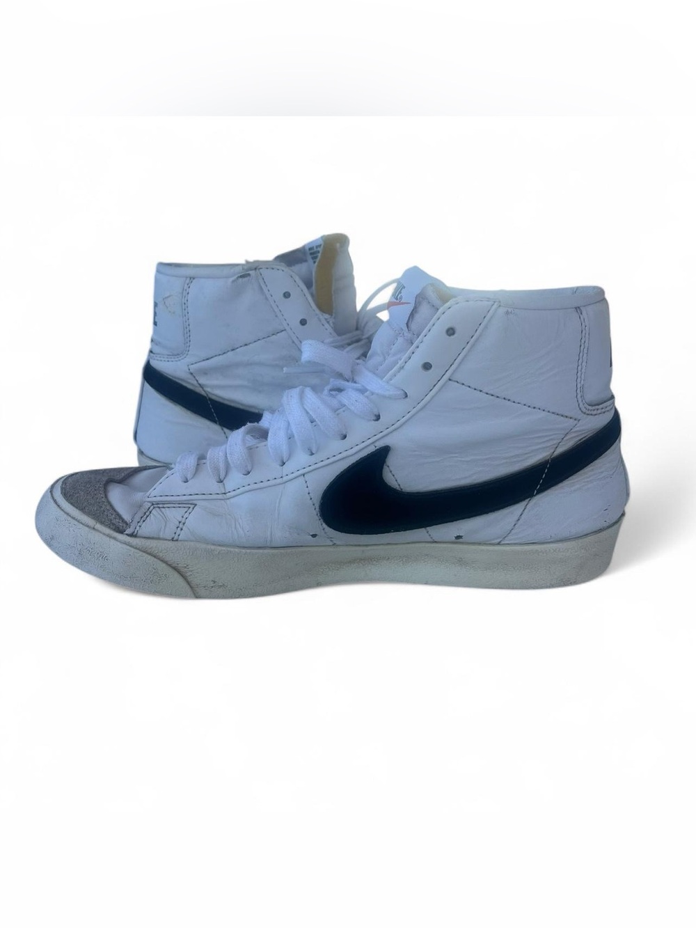 Nike Blazer Mid ’77 Vintage White Black High Top Sneakers Size 10 Retro